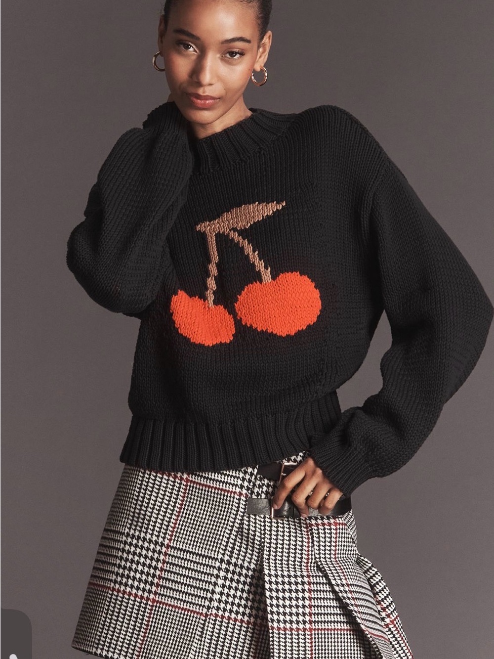Pipa Icon Mock Sweater by Maeve Cherry/ Navy 🍒